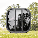 Leil® Black Cube Comfort 6 - 8 Person Outdoor Sauna - Heracles Wellness