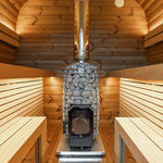 Leil® Black Cube Comfort 6 - 8 Person Outdoor Sauna - Heracles Wellness