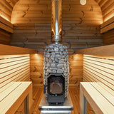 Leil® Black Cube Comfort 6 - 8 Person Outdoor Sauna - Heracles Wellness