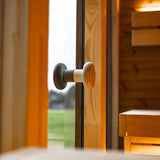 Leil® Black Cube Comfort 6 - 8 Person Outdoor Sauna - Heracles Wellness