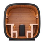 Leil® Black Cube Comfort 6-8 Person Outdoor Sauna Kit - Heracles Wellness