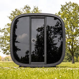 Leil® Black Cube Comfort 6-8 Person Outdoor Sauna Kit - Heracles Wellness