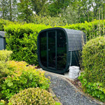 Leil® Black Cube Premium 4–6 Person Outdoor Sauna Kit - Heracles Wellness