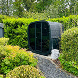 Leil® Black Cube Premium 4–6 Person Outdoor Sauna Kit - Heracles Wellness