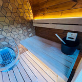 Leil® Black Cube Premium 4–6 Person Outdoor Sauna Kit - Heracles Wellness