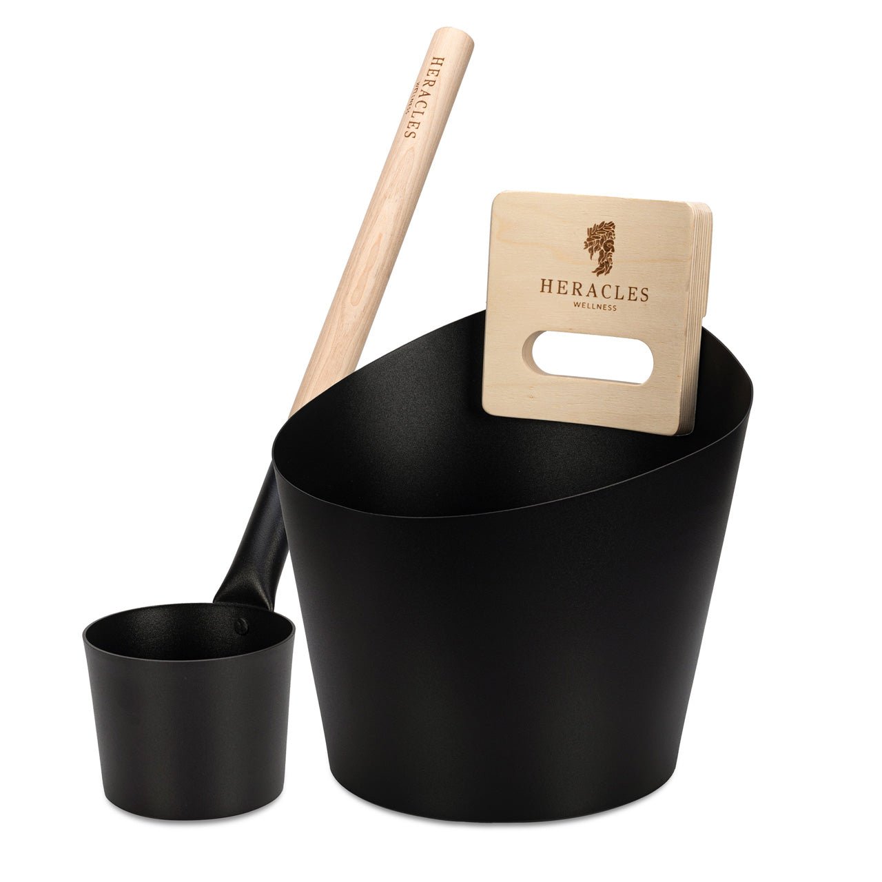 Leil® Black Cube Premium 4 - 6 Person Outdoor Sauna Kit - Heracles Wellness