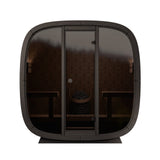 Leil® Black Cube Premium 4 - 6 Person Outdoor Sauna Kit - Heracles Wellness