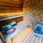 Leil® Black Cube Premium 4–6 Person Outdoor Sauna Kit - Heracles Wellness