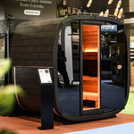 Leil® Black Cube Premium 4 - 6 Person Outdoor Sauna Kit - Heracles Wellness