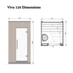 Leil® Viva 120 1 Person Outdoor Sauna - Heracles Wellness