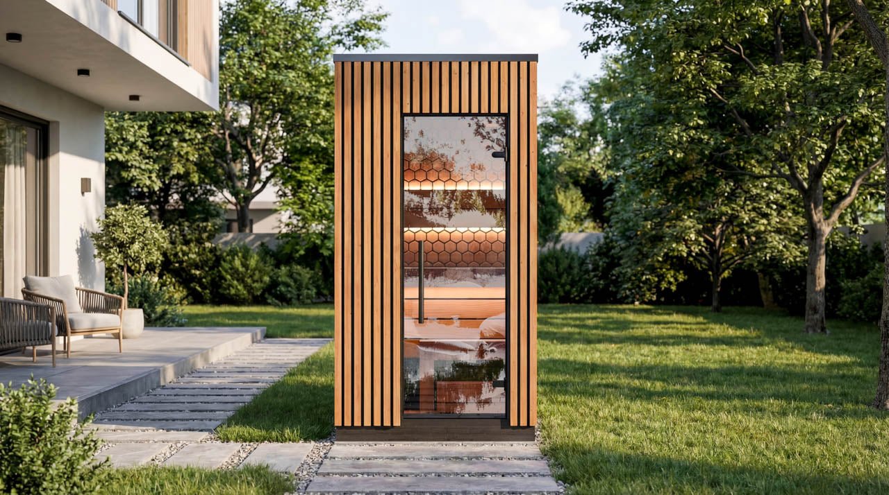 Leil® Viva 120 1 Person Outdoor Sauna - Heracles Wellness