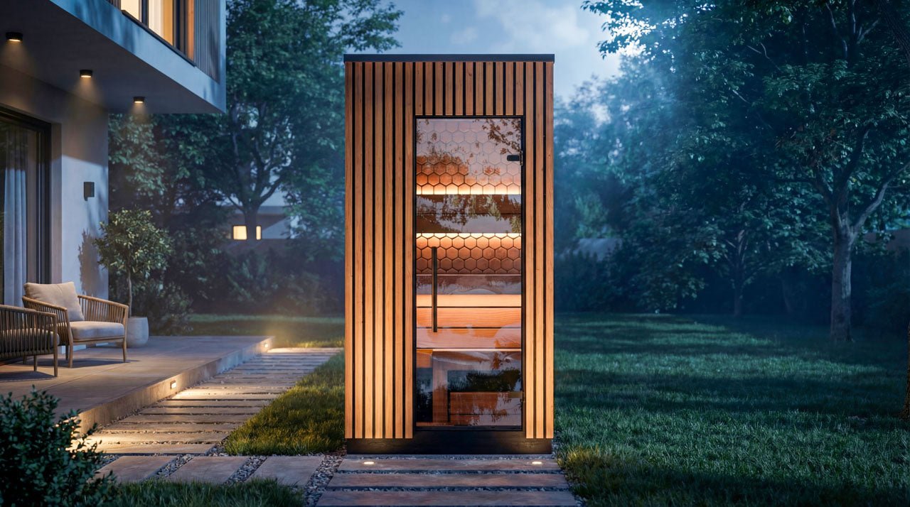 Leil® Viva 120 1 Person Outdoor Sauna - Heracles Wellness