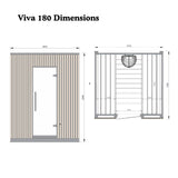 Leil® Viva 180 4 - 6 Person Outdoor Sauna - Heracles Wellness