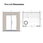 Leil® Viva 210 3 - 4 Person Outdoor Sauna - Heracles Wellness