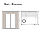 Leil® Viva 210 3 - 4 Person Outdoor Sauna - Heracles Wellness