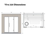 Leil® Viva 250 4 - 5 Person Outdoor Sauna - Heracles Wellness