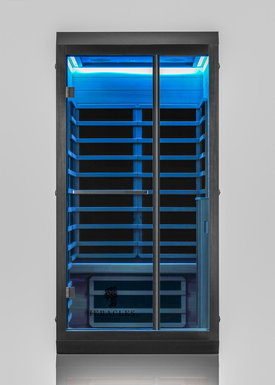 Noir Infrared Sauna with Red Light Therapy 1 - 2 Person - Heracles Wellness