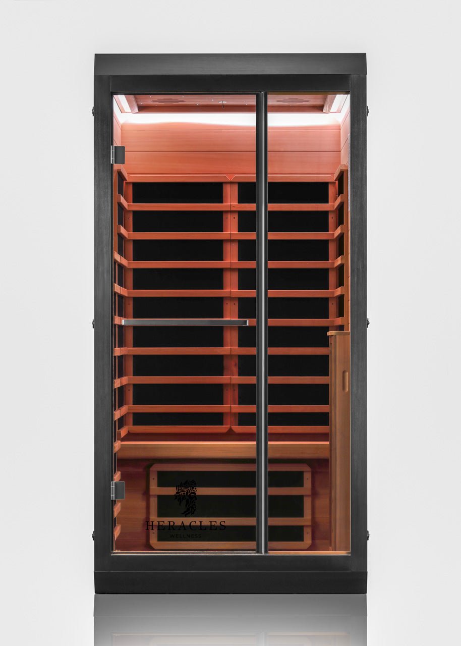 Noir Infrared Sauna with Red Light Therapy 1 - 2 Person - Heracles Wellness