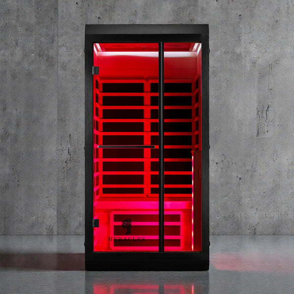Noir Infrared Sauna with Red Light Therapy 1 - 2 Person - Heracles Wellness