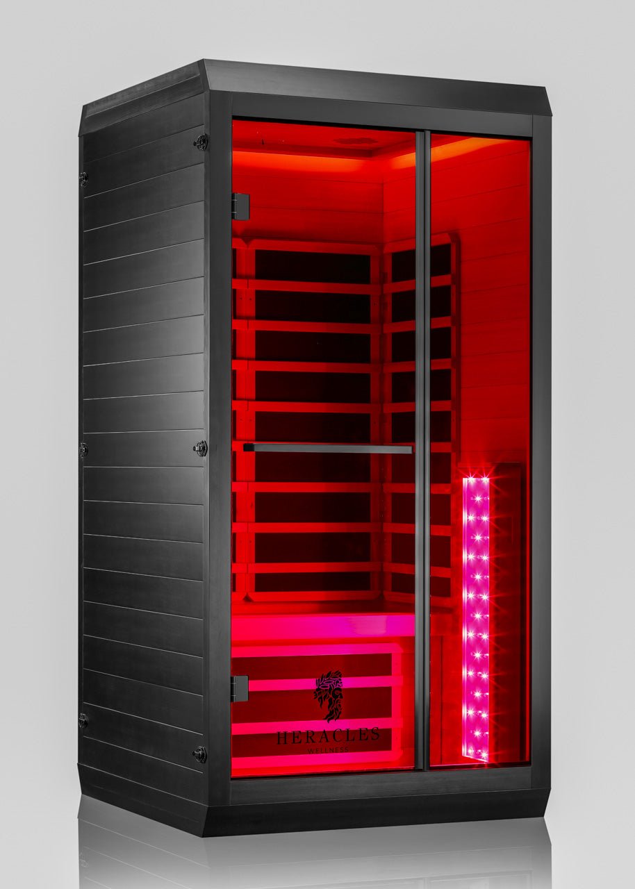Noir Infrared Sauna with Red Light Therapy 1 - 2 Person - Heracles Wellness