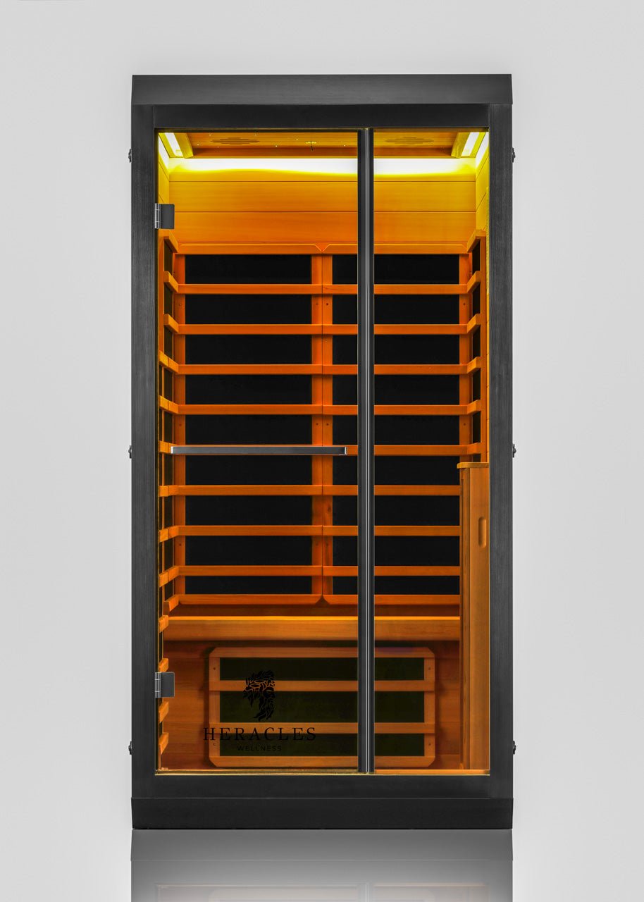 Noir Infrared Sauna with Red Light Therapy 1 - 2 Person - Heracles Wellness