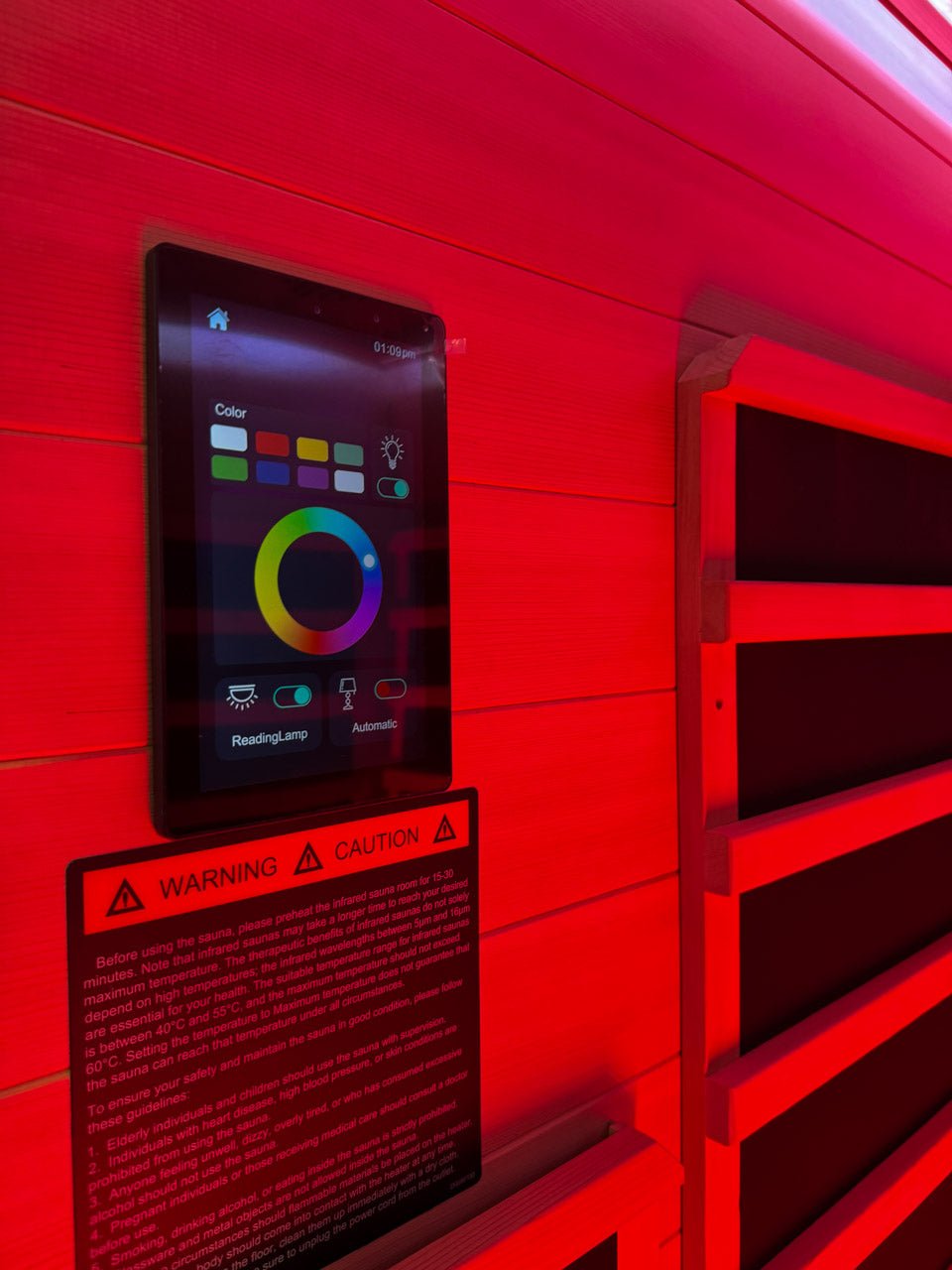 Noir Infrared Sauna with Red Light Therapy 1 - 2 Person - Heracles Wellness