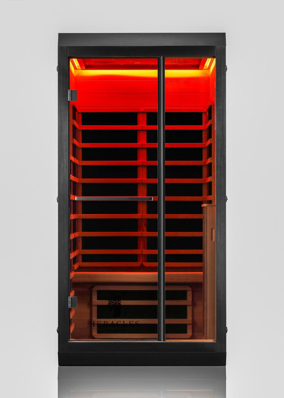 Noir Infrared Sauna with Red Light Therapy 1 - 2 Person - Heracles Wellness