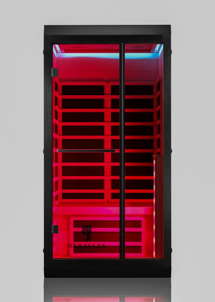 Noir Infrared Sauna with Red Light Therapy 1 - 2 Person - Heracles Wellness