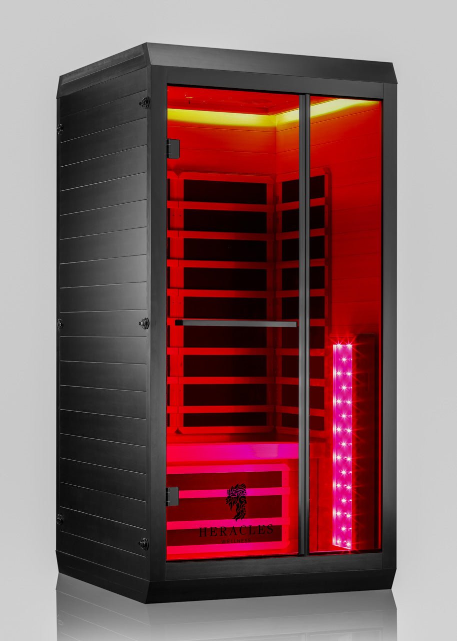 Noir Infrared Sauna with Red Light Therapy 1 - 2 Person - Heracles Wellness