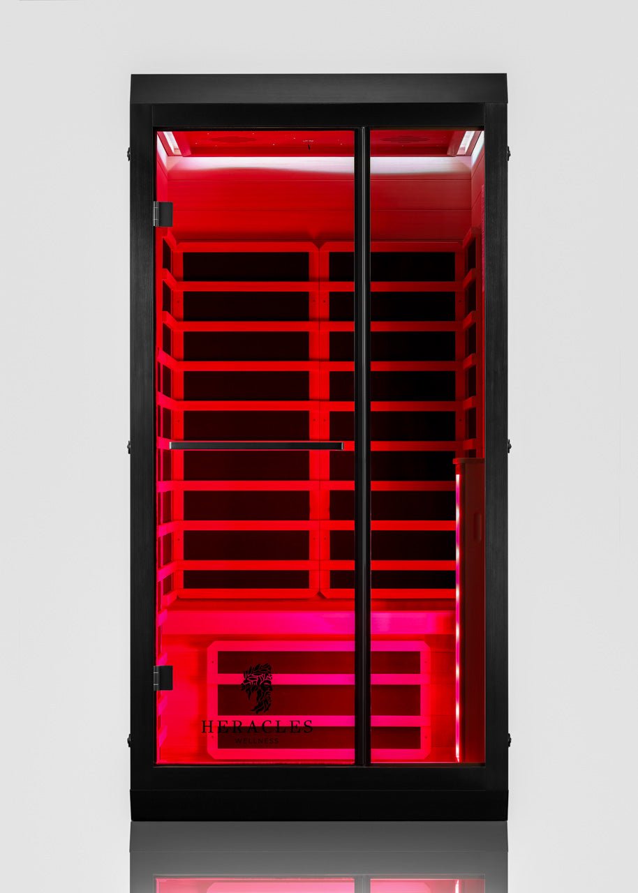 Noir Infrared Sauna with Red Light Therapy 1 - 2 Person - Heracles Wellness
