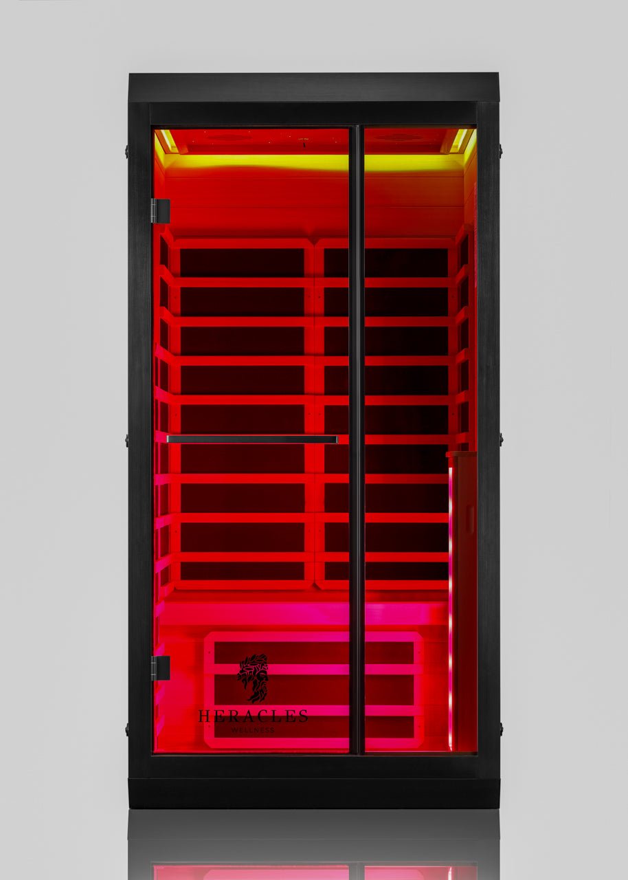 Noir Infrared Sauna with Red Light Therapy 1 - 2 Person - Heracles Wellness