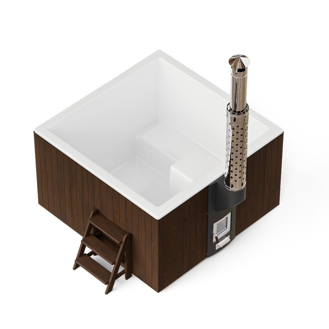 Polar Spa Elite Quattro 180 Wood Fired Hot Tub with 35kW Stove (2 - 4 Person) - Heracles Wellness