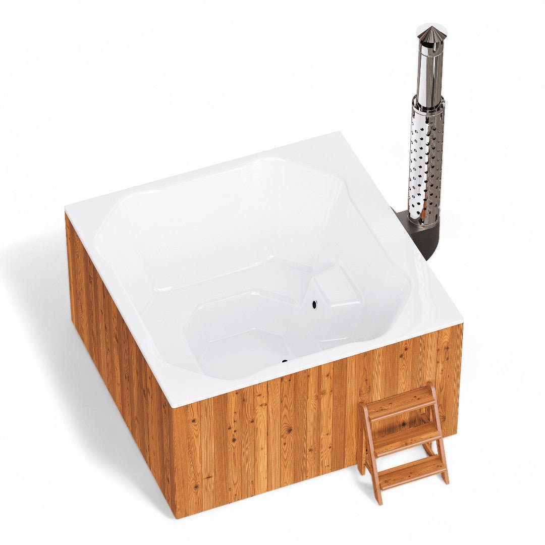 Polar Spa Elite Quattro 200 Wood Fired Hot Tub with 35kW Stove (6 - 8 Person) - Heracles Wellness