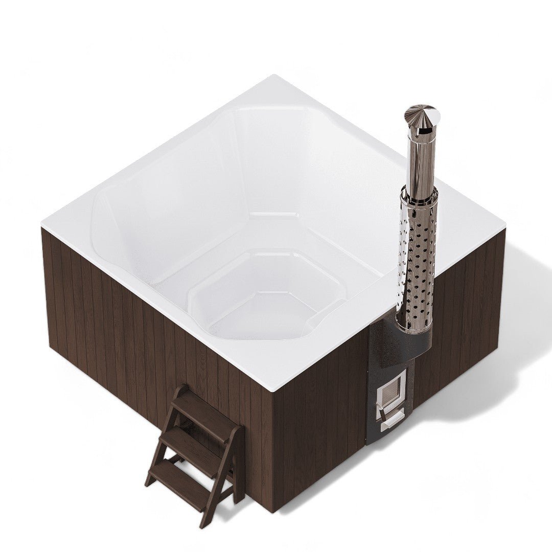 Polar Spa Elite Quattro 200 Wood Fired Hot Tub with 35kW Stove (6 - 8 Person) - Heracles Wellness