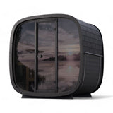 Saunasell Black Cube 4 Person Outdoor Sauna Kit - Heracles Wellness