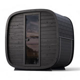 Saunasell Black Cube 4 Person Outdoor Sauna Kit - Heracles Wellness