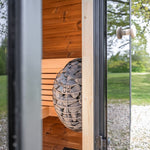 Saunasell Black Cube Premium 4 Person Outdoor Sauna Kit - Heracles Wellness