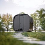 Saunasell Black Cube Premium 4 Person Outdoor Sauna Kit - Heracles Wellness