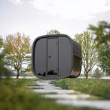 Saunasell Black Cube Premium 4 Person Outdoor Sauna Kit - Heracles Wellness