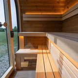 Saunasell Black Cube Premium 4 Person Outdoor Sauna Kit - Heracles Wellness