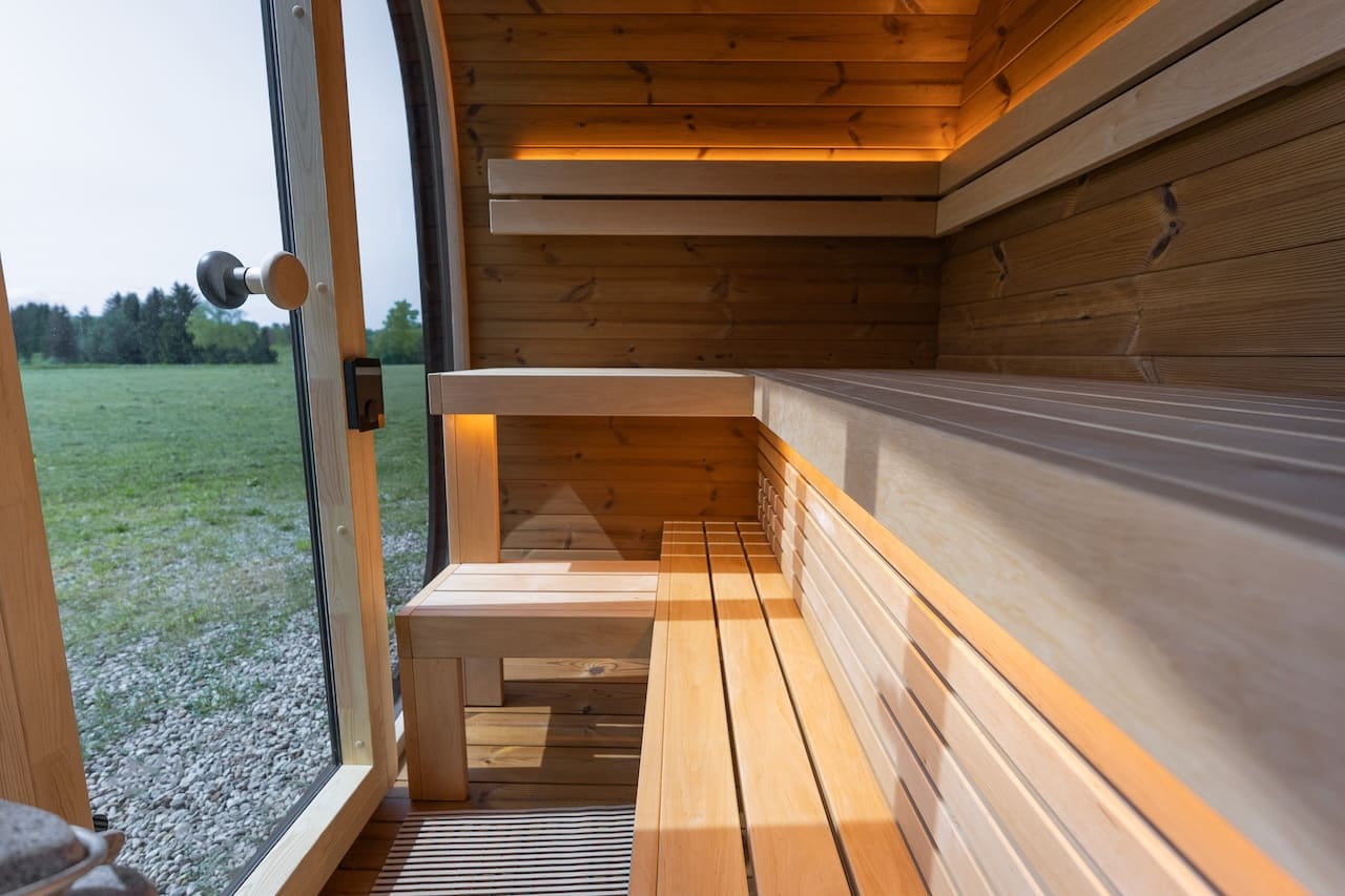 Saunasell Black Cube Premium 4 Person Outdoor Sauna Kit - Heracles Wellness