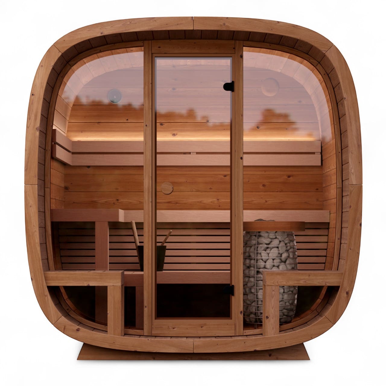 Saunasell Dice Comfy 4 to 5 Person Outdoor Sauna - Heracles Wellness