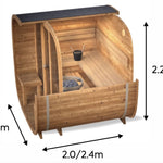 Saunasell Dice Comfy 4 to 5 Person Outdoor Sauna - Heracles Wellness
