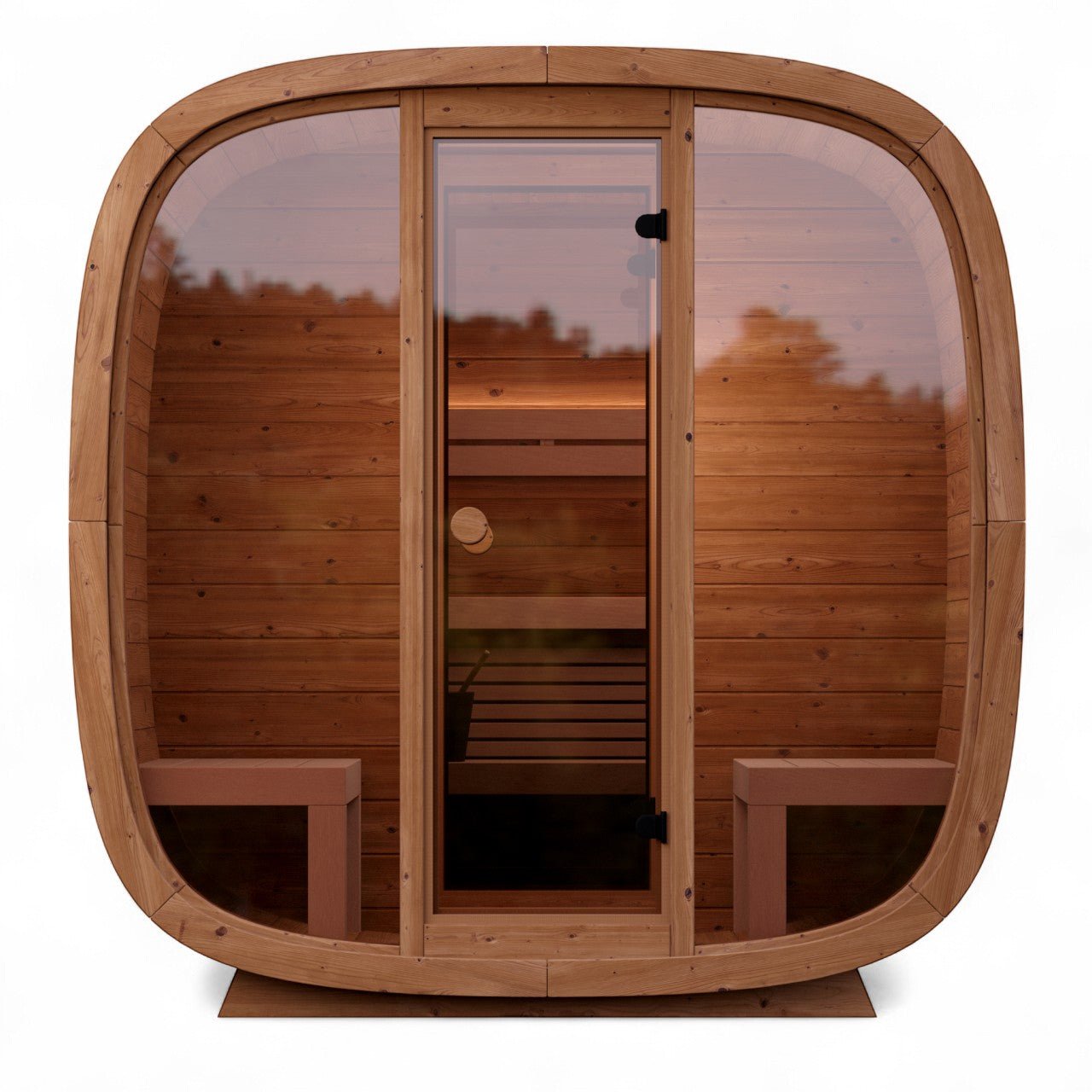 Saunasell Dice Dual 4 Person Sauna with Changing Room - Heracles Wellness