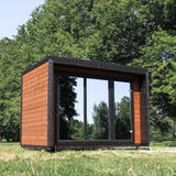 Saunasell Patio M 5 Person Outdoor Sauna with Changing Room - Heracles Wellness