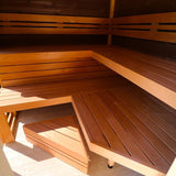 Saunasell Patio M 5 Person Outdoor Sauna with Changing Room - Heracles Wellness