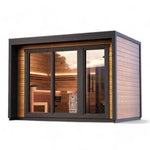 Saunasell Patio M 5 Person Outdoor Sauna with Changing Room - Heracles Wellness