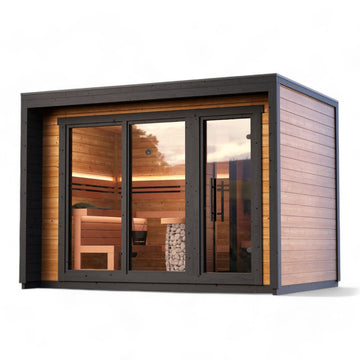 Leil® Patio M 5 Person Outdoor Sauna with Changing Room