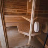 Saunasell Patio M 5 Person Outdoor Sauna with Changing Room - Heracles Wellness