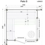 Saunasell Patio S 4 Person Outdoor Sauna - Heracles Wellness